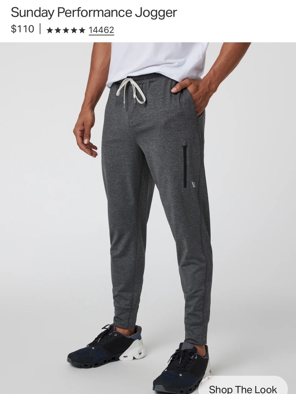 Vuori Charcoal Gray Sunday Performance Jogger